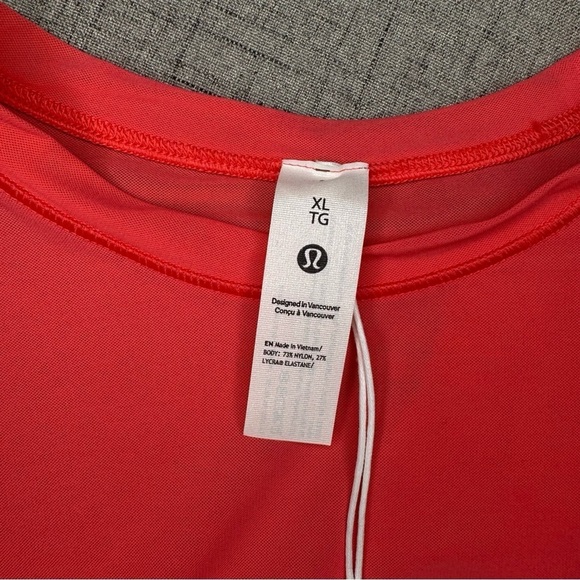 Lululemon Nulu Mesh Long Sleeve Crew Neck Bodysuit Glaze Pink Size XL NWT - Picture 10 of 14